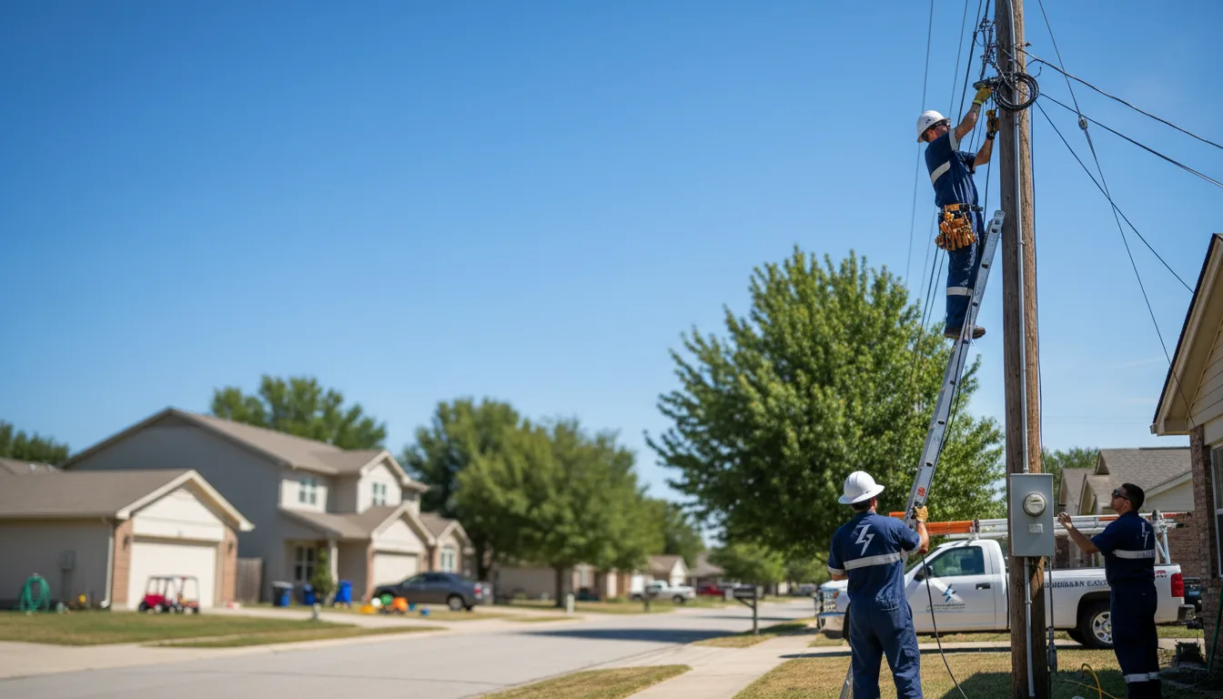 Residential electrician providing installation services in Banquete, TX